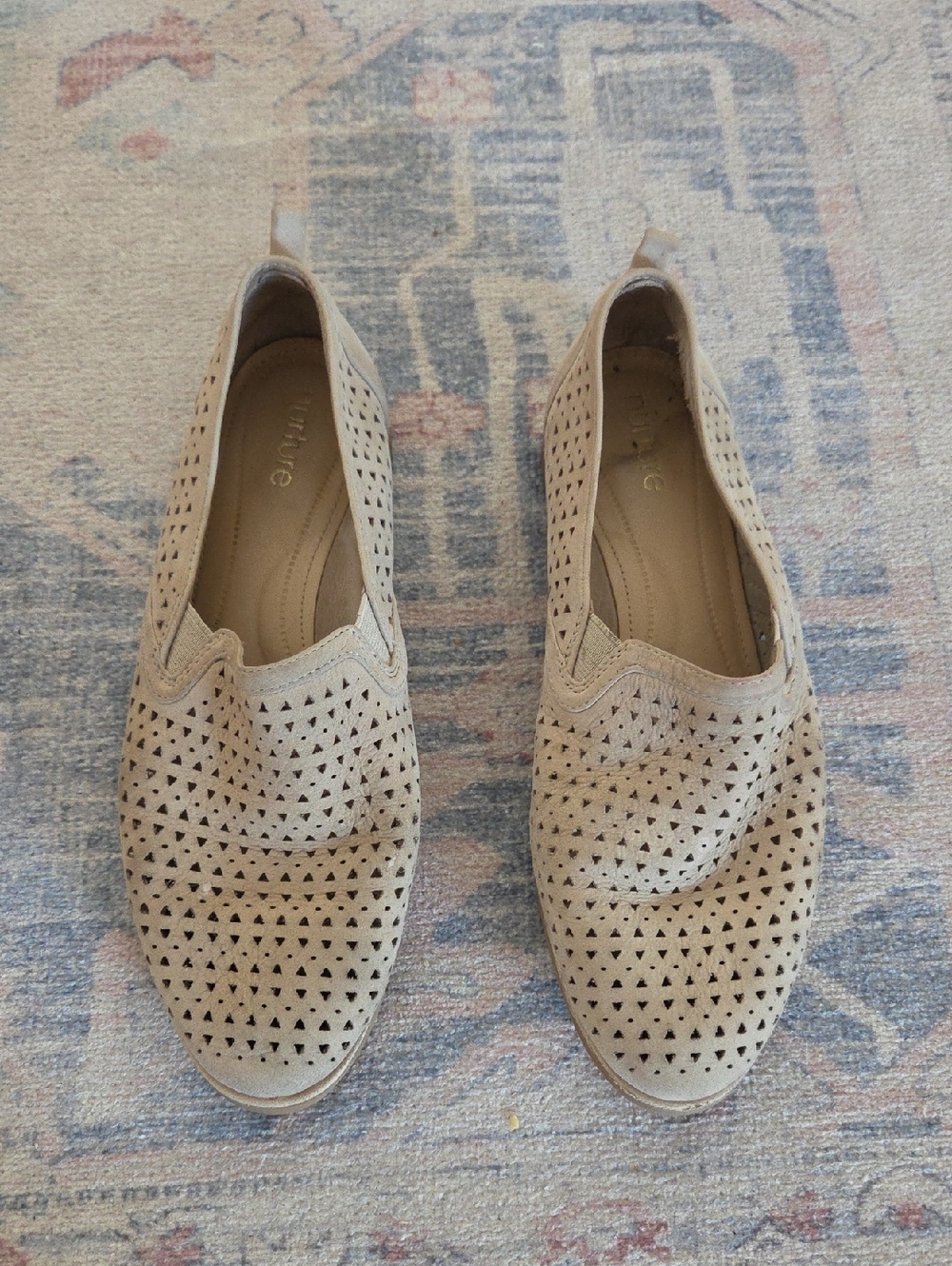 Nurture by Lamaze Taupe Perforated Slip-On Loafers